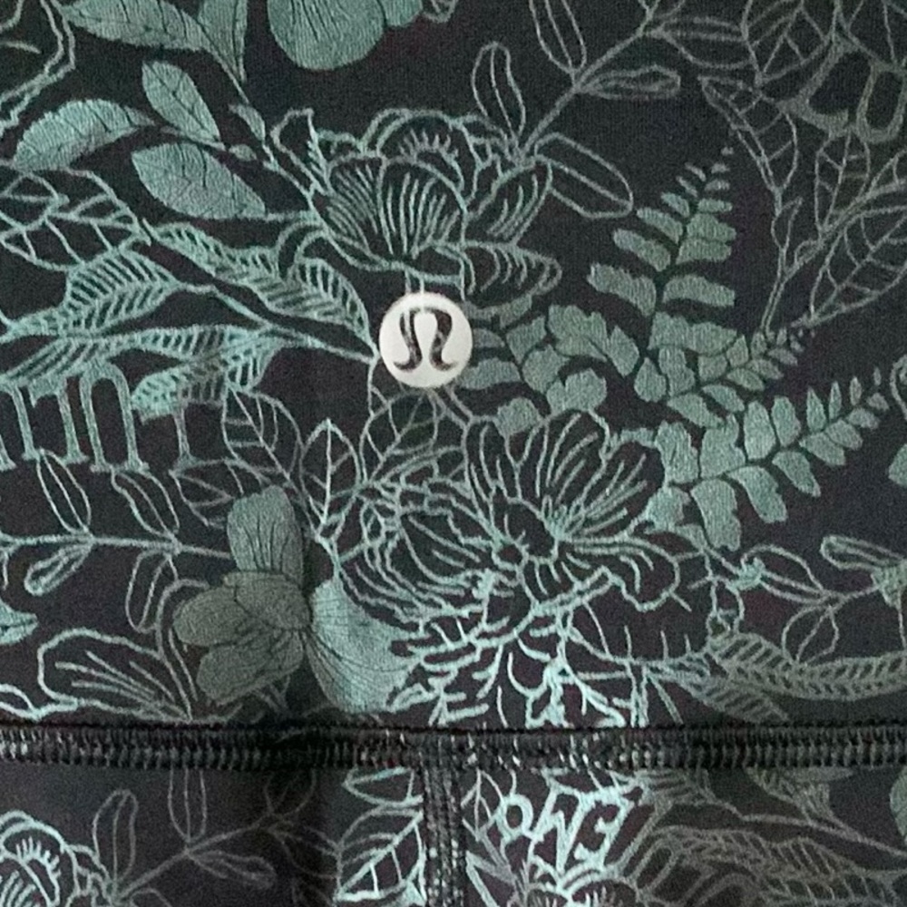LULULEMON Leggings Wunder Train HR Tight 28” Foil Flourish Black Iridescent 8 - Picture 8 of 12